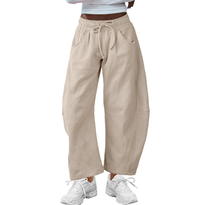 Relaxed Drawstring Ankle Pants