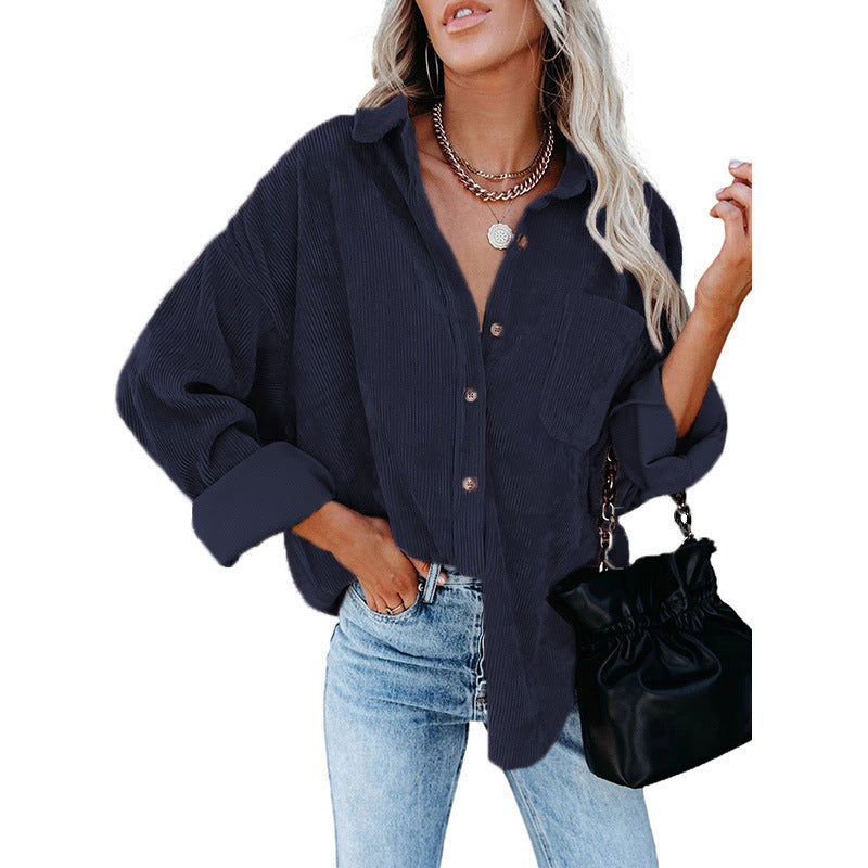 Relaxed Corduroy Shirt Jacket