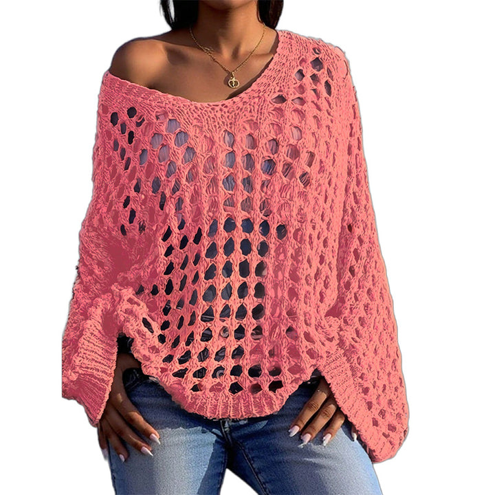 Chunky Openwork Knit Pullover