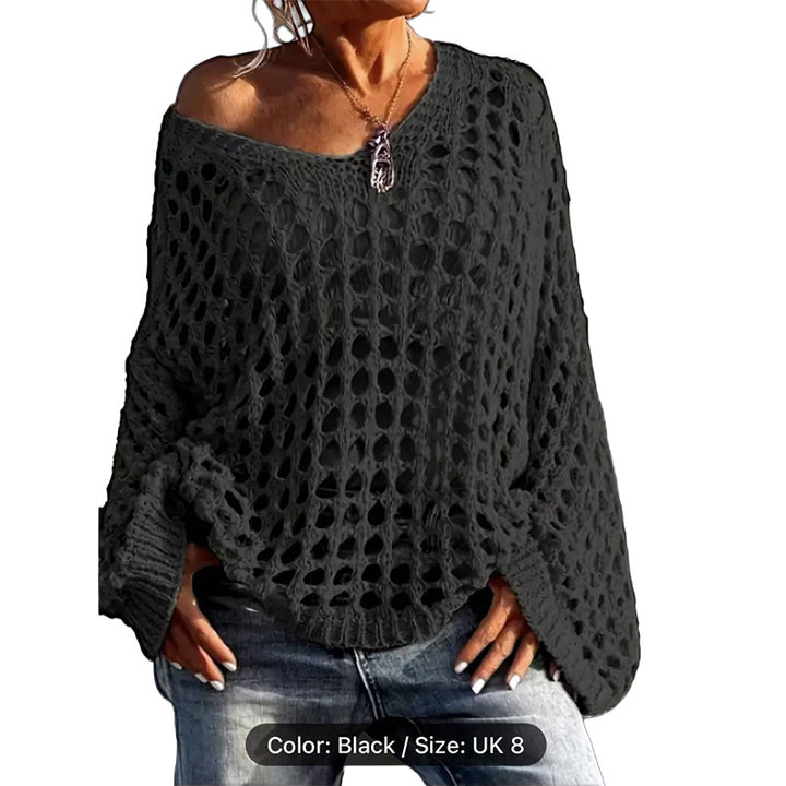 Chunky Openwork Knit Pullover