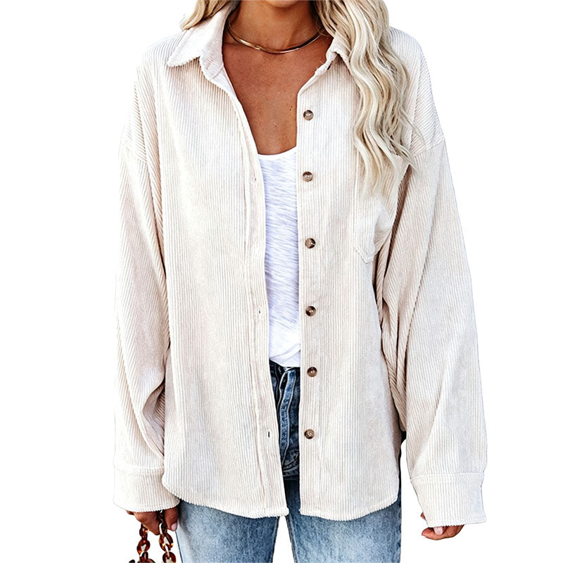 Relaxed Corduroy Shirt Jacket