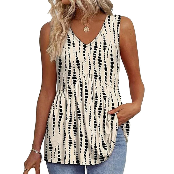 Boho Printed Sleeveless Tunic Top