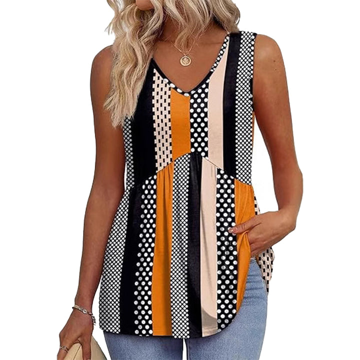 Boho Printed Sleeveless Tunic Top