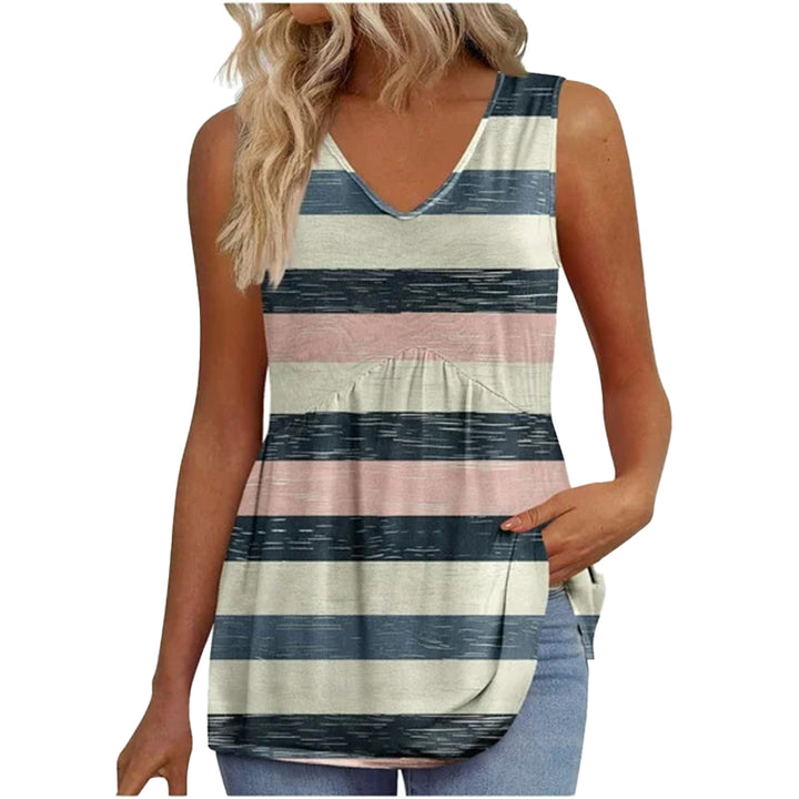 Boho Printed Sleeveless Tunic Top