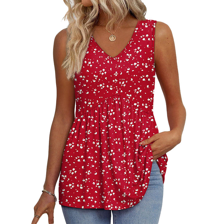 Boho Printed Sleeveless Tunic Top
