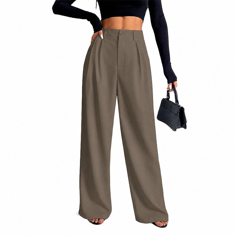 High Waist Pleated Wide Leg Pants