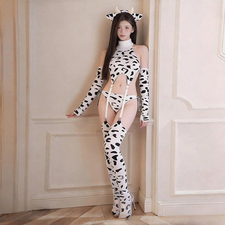 Cow Print Halter Costume Set