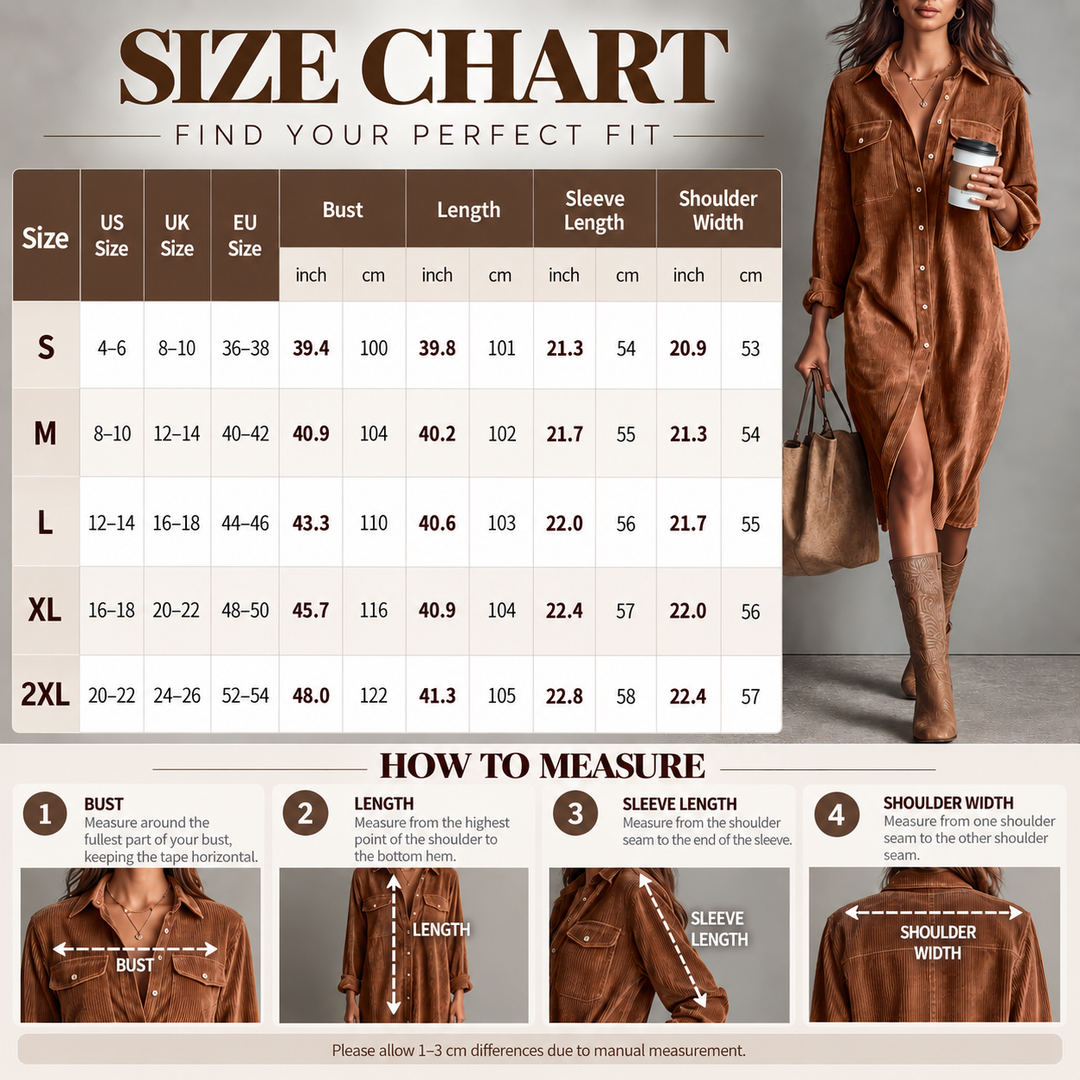 Corduroy Shirt Dress