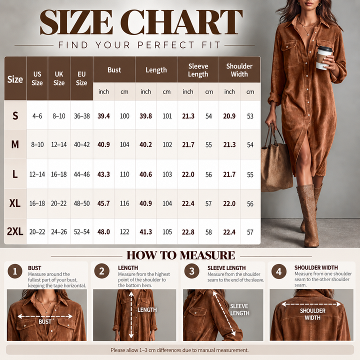 Corduroy Shirt Dress