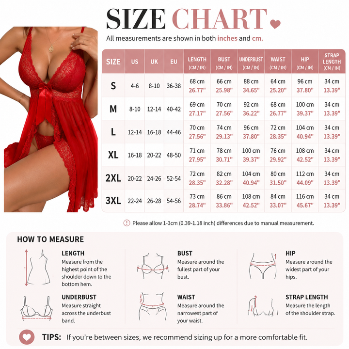 Women Lace Lingerie Babydoll Dress Strap Chemise Sleepwear Sexy Nighty