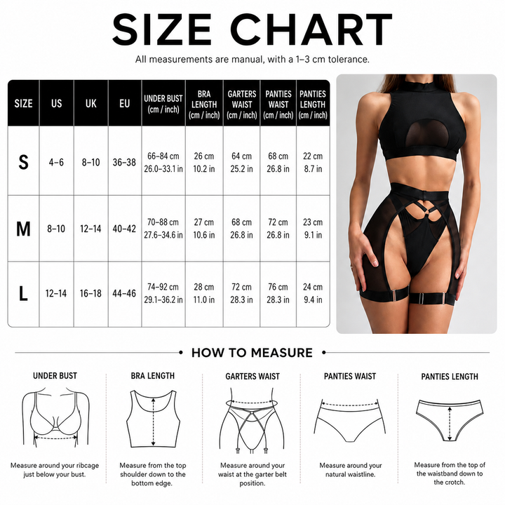 Sheer Mesh Cutout Lingerie Set