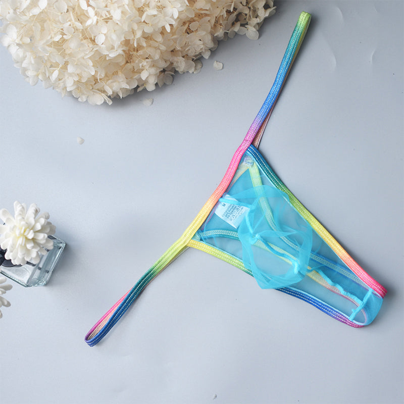 Women's transparent mesh thong