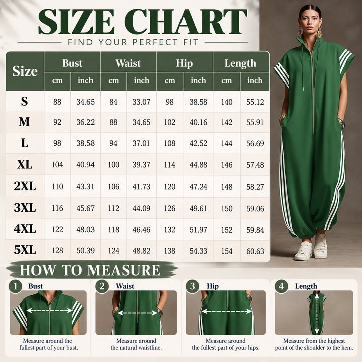 Women's Sporty Zip-Up Jumpsuit