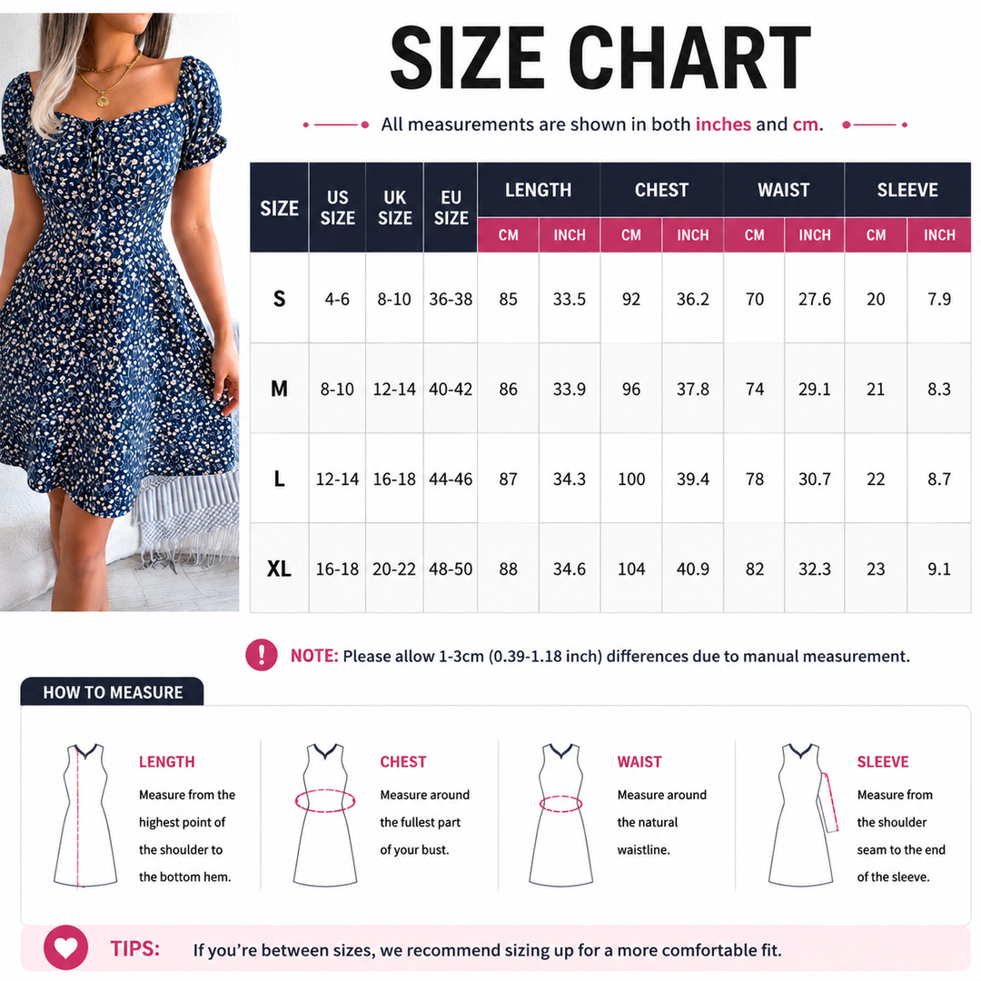Floral Square Neck Mini Dress