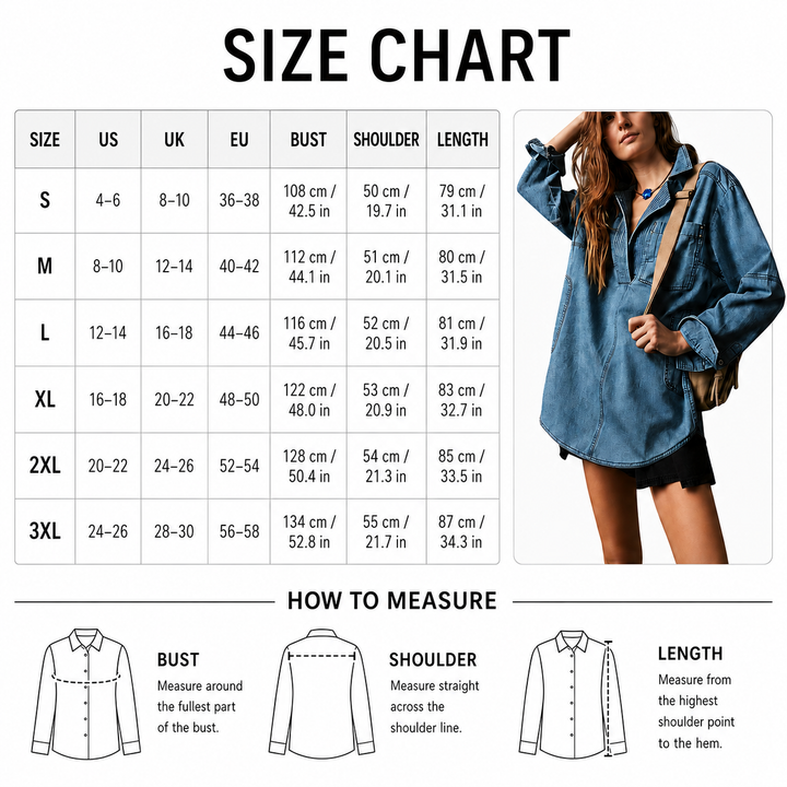 Relaxed Denim Pullover Shirt