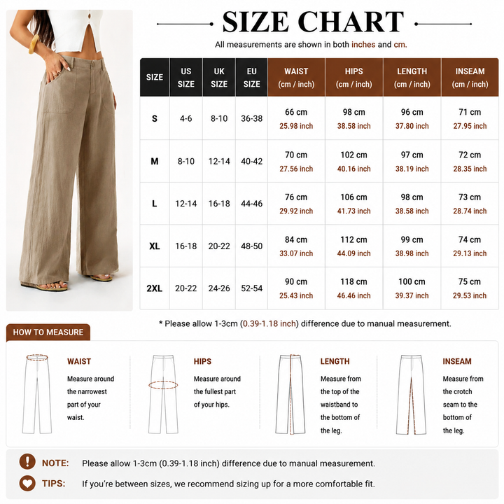 High Waist Wide Leg Linen Pants