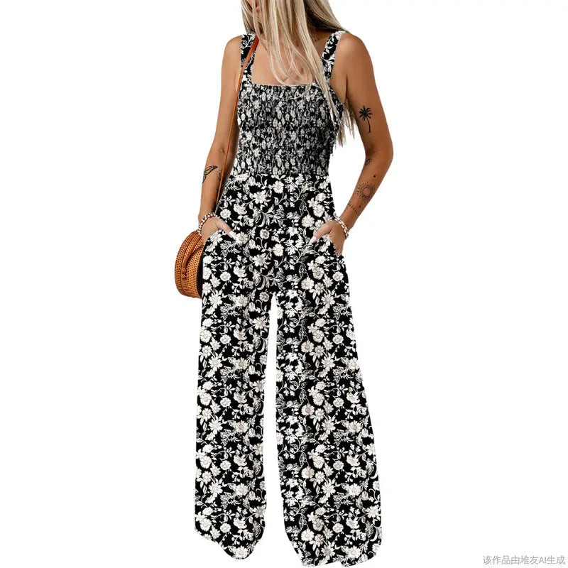 Floral Wide Leg Jumpsuit
