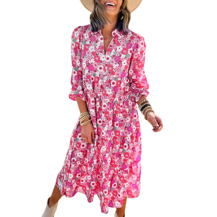 Vintage Floral Midi Dress