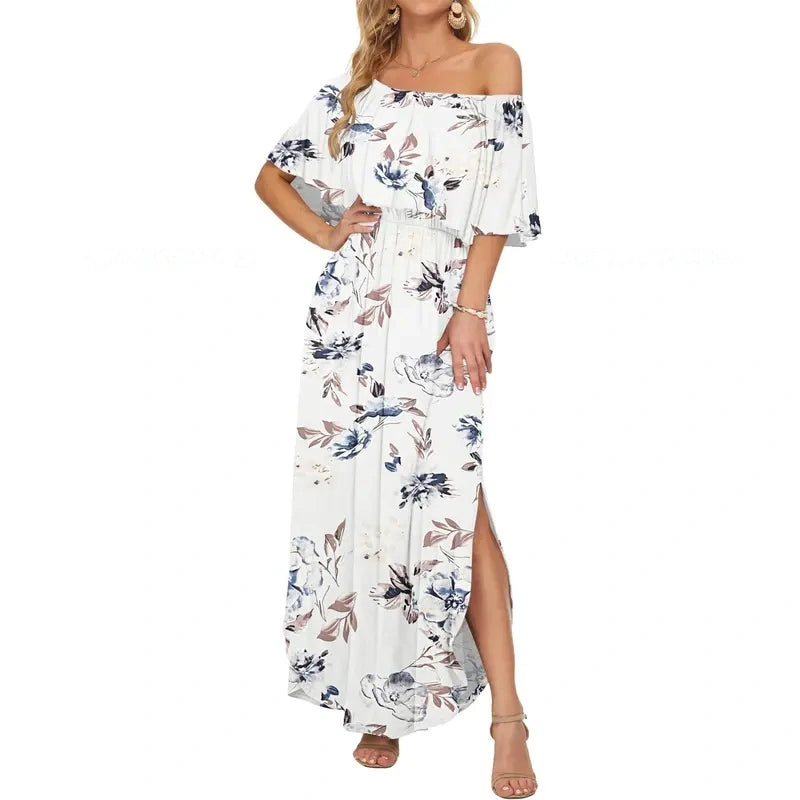 Floral Off Shoulder Maxi Dress