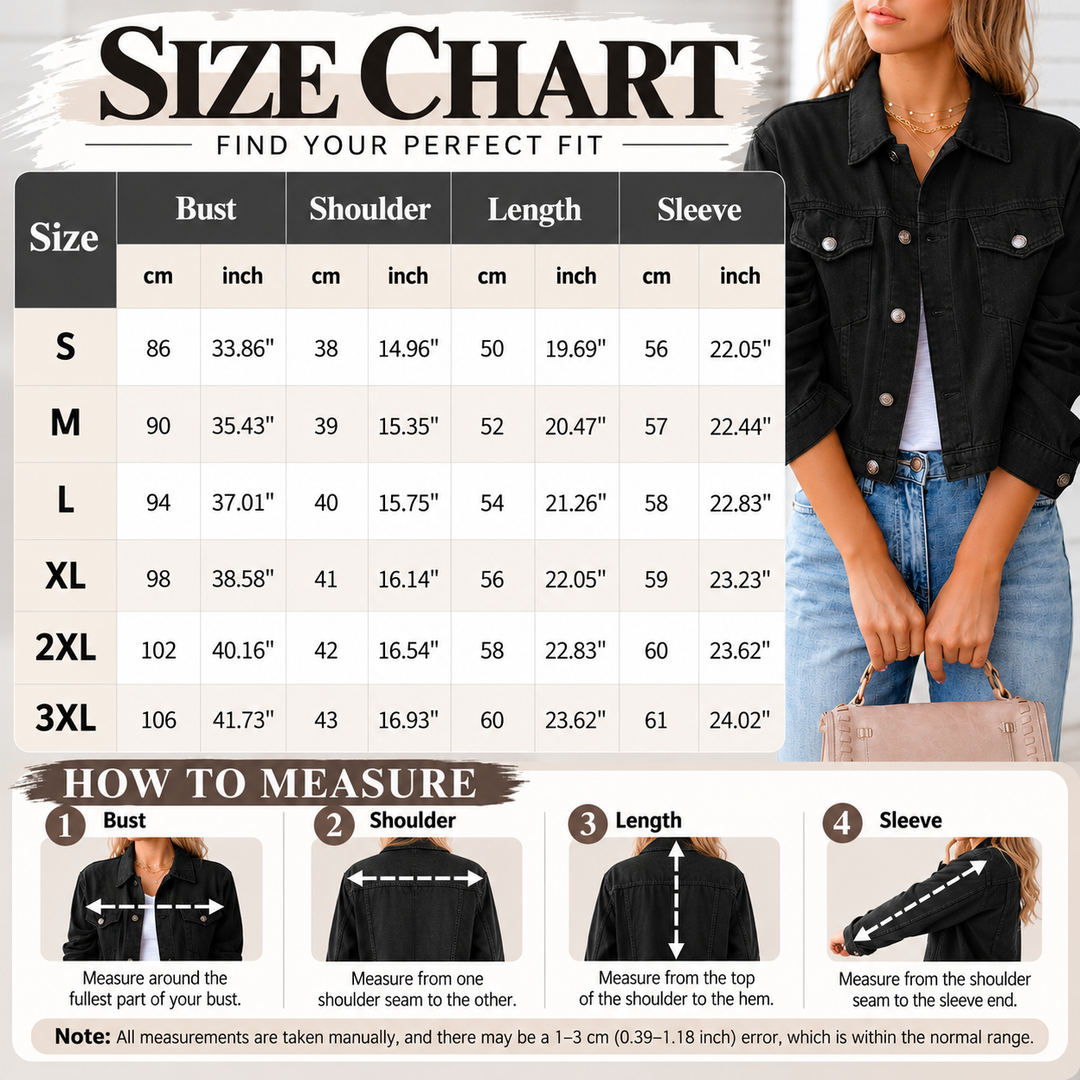 Classic Cropped Denim Trucker Jacket
