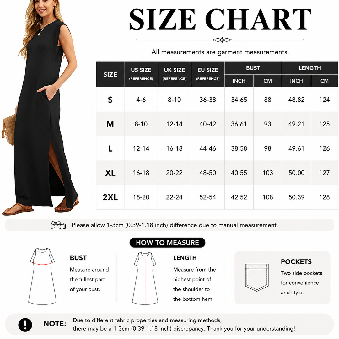 Sleeveless Pocket Maxi Dress
