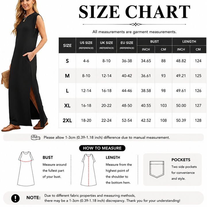 Sleeveless Pocket Maxi Dress