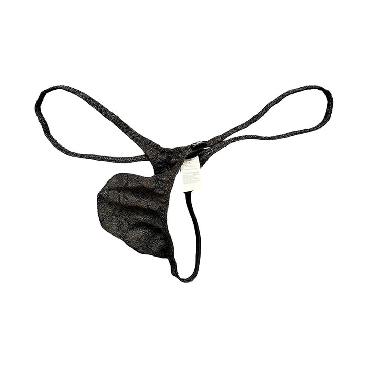 Men's Low-Rise Floral Lace Thong