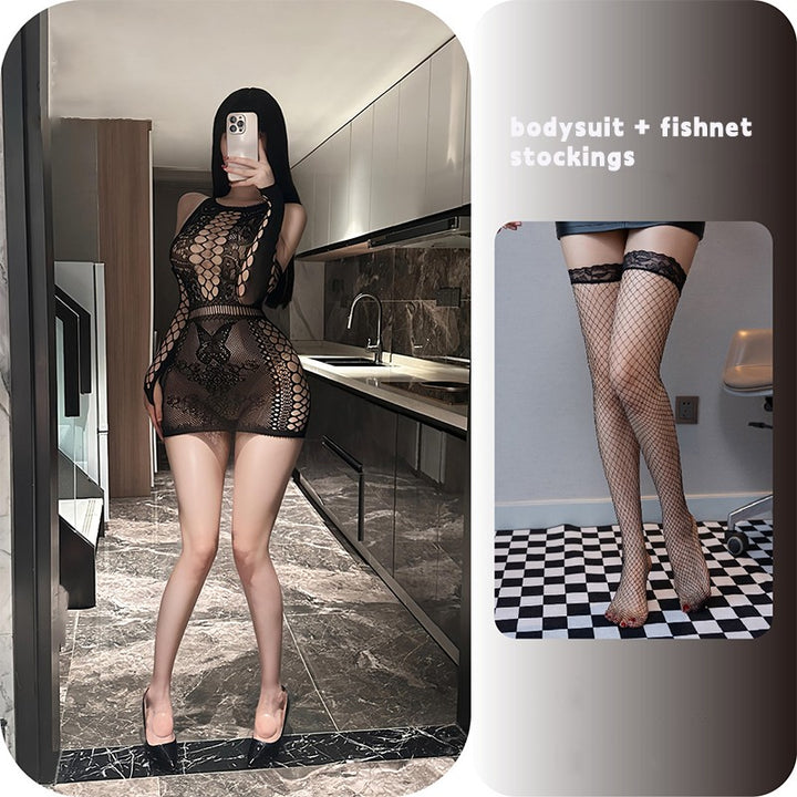 Openwork Mesh Bodysuit