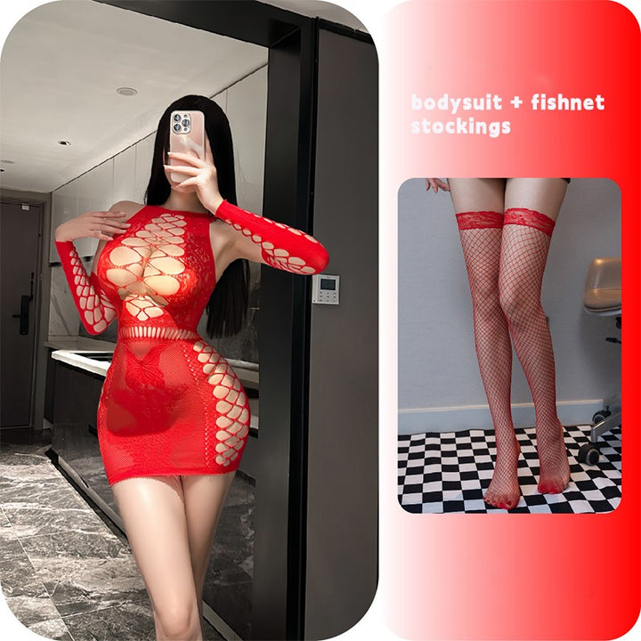 Openwork Mesh Bodysuit