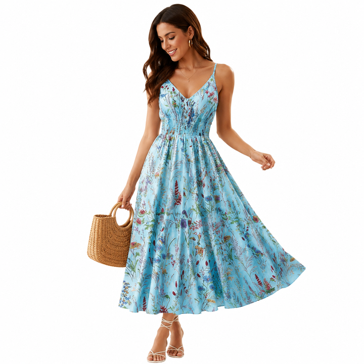 Boho Floral Slip Dress