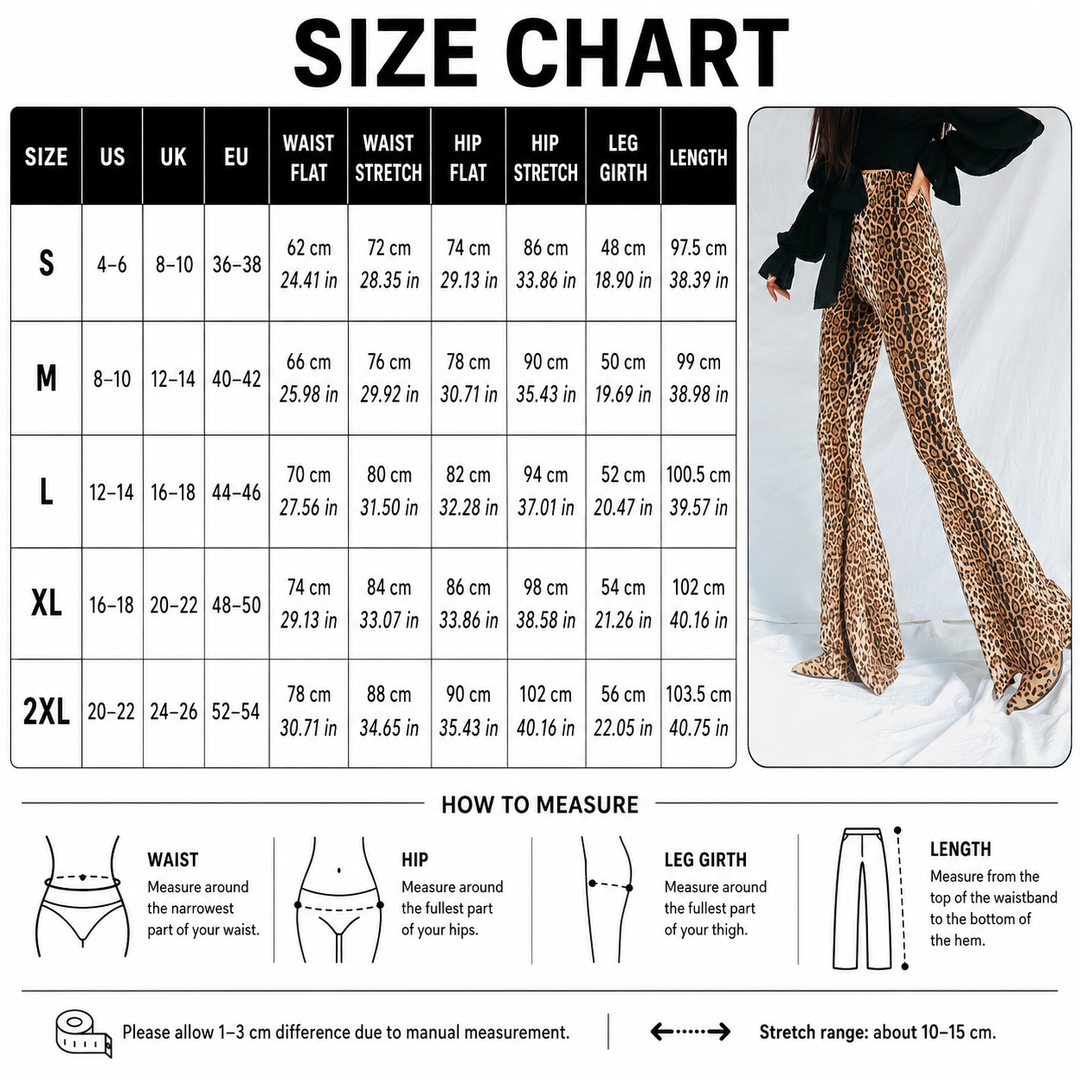 Leopard Print Flare Pants