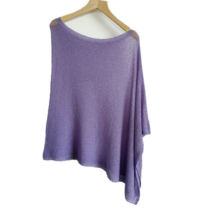 Asymmetrical Sheer Knit Top