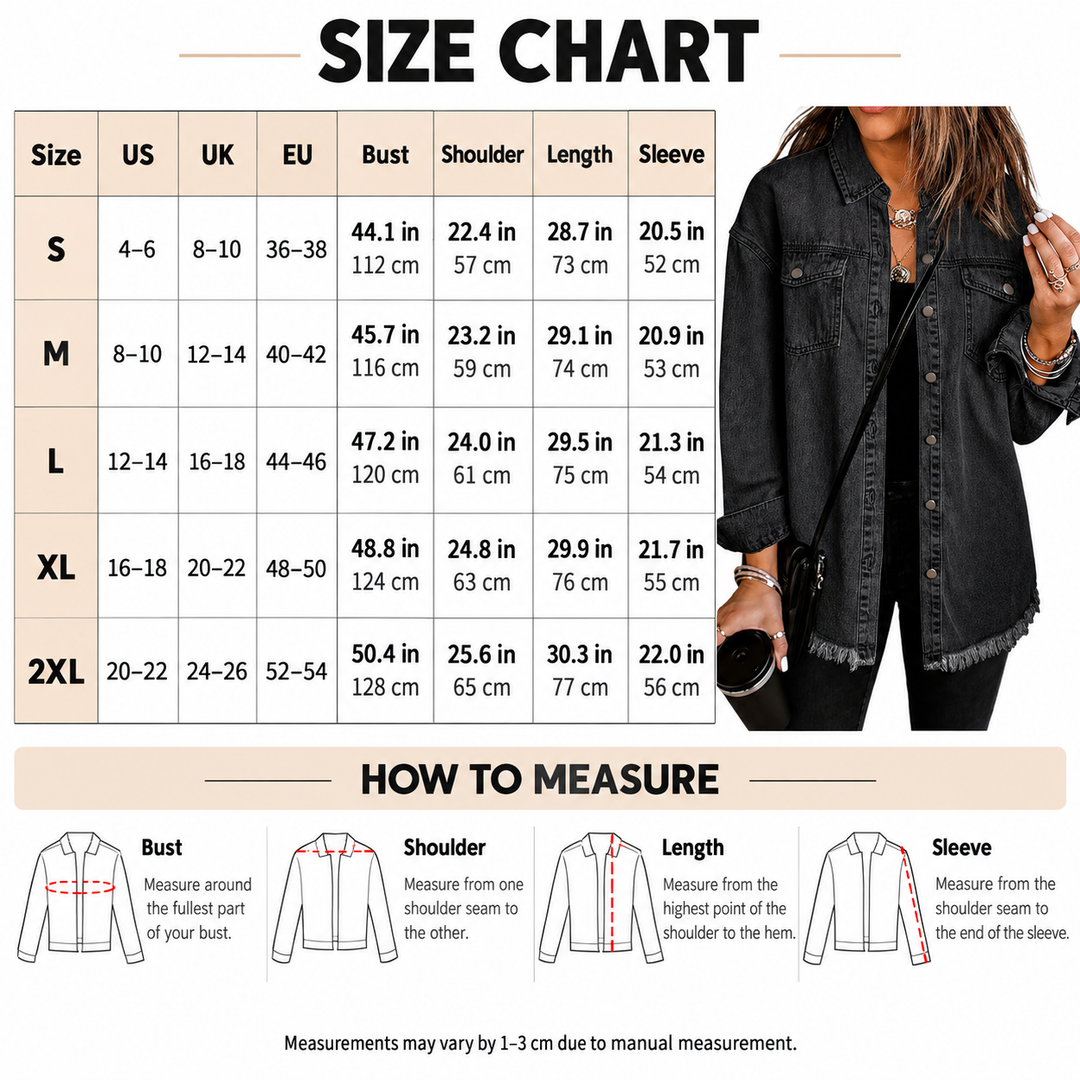 Frayed Hem Denim Shirt Jacket