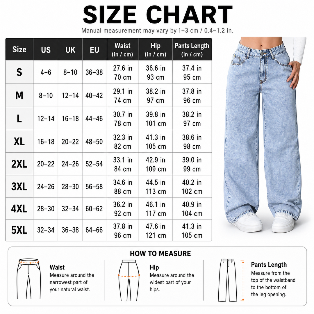 Relaxed Straight Wide Leg Jeans