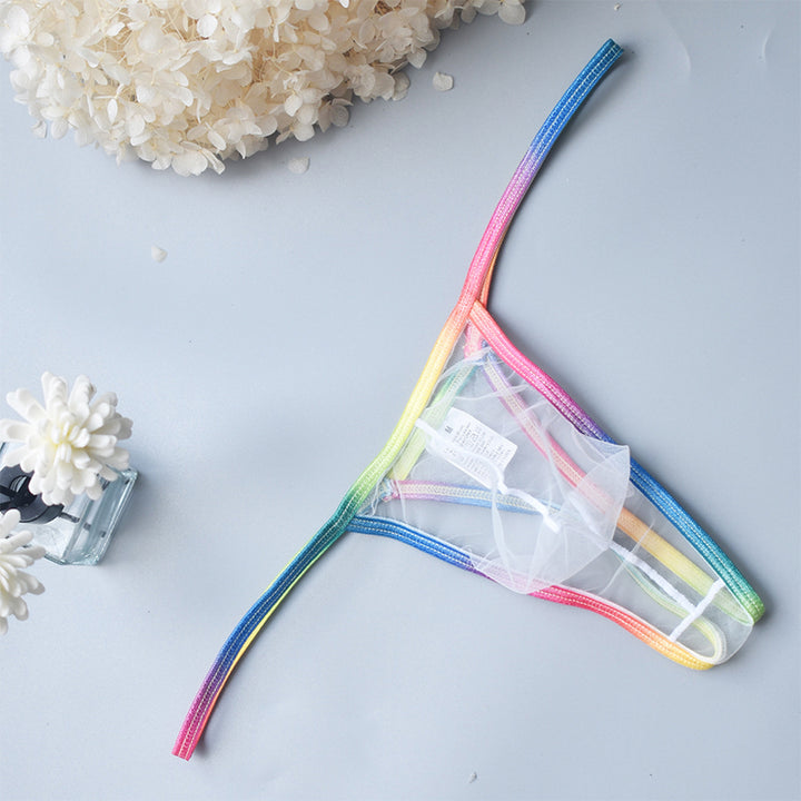 Women's transparent mesh thong
