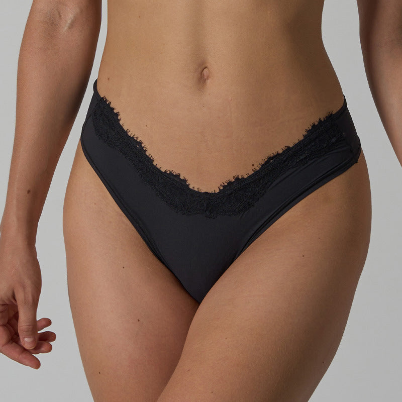 Women's lace-trimmed low-rise briefs