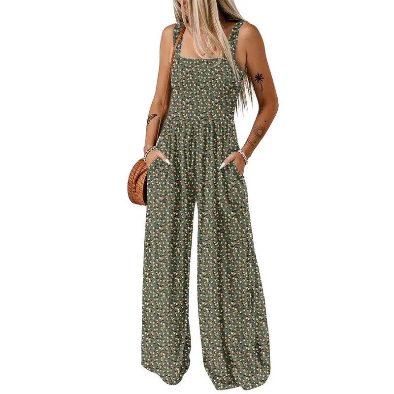 Floral Wide Leg Jumpsuit
