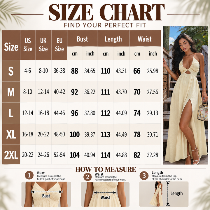 Boho Ruched Slit Maxi Dress