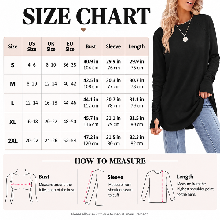 Longline Raglan Sleeve Tunic