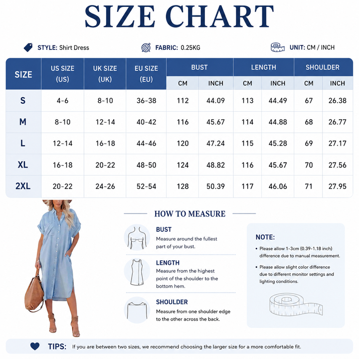 Relaxed Denim Shirt Dress