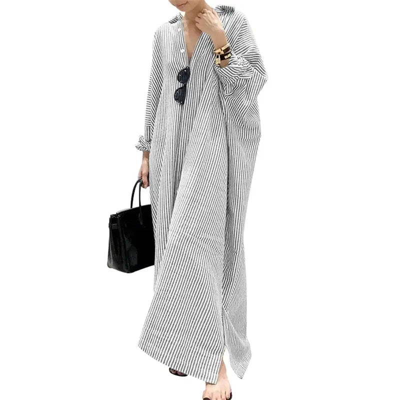 Striped Relaxed Maxi Dress