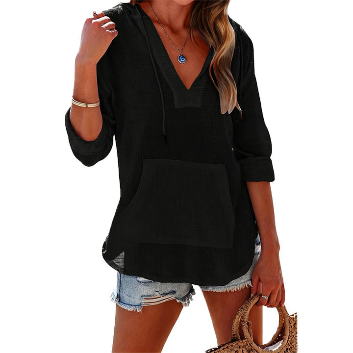 Relaxed Hooded Pullover Top