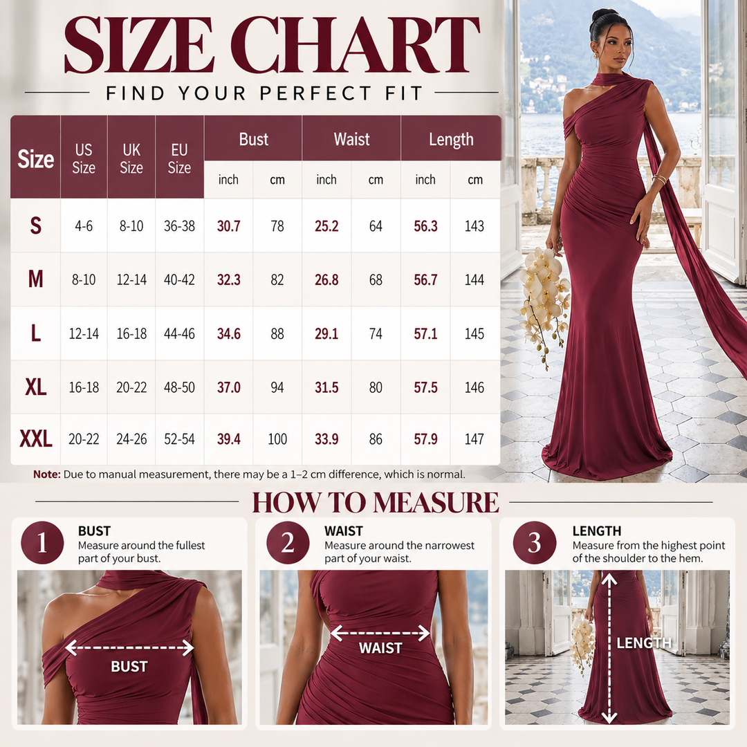One Shoulder Bodycon Maxi Dress