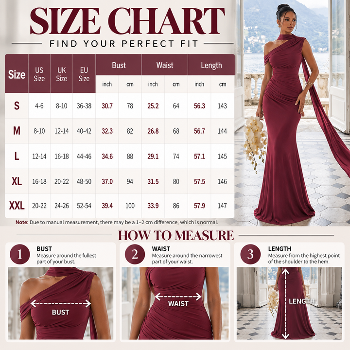 One Shoulder Bodycon Maxi Dress