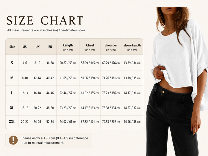 Oversized Casual Crop Top