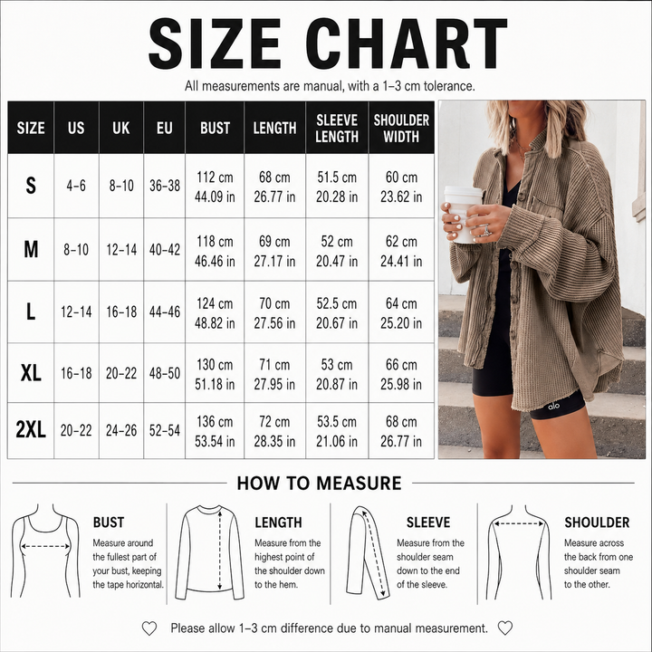 Casual Textured Oversized Shacket