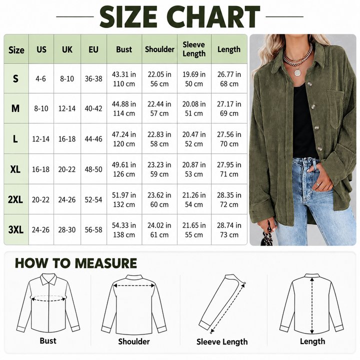 Relaxed Corduroy Shirt Jacket