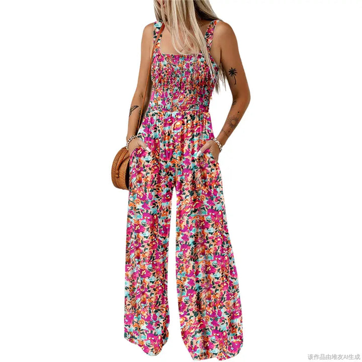 Floral Wide Leg Jumpsuit