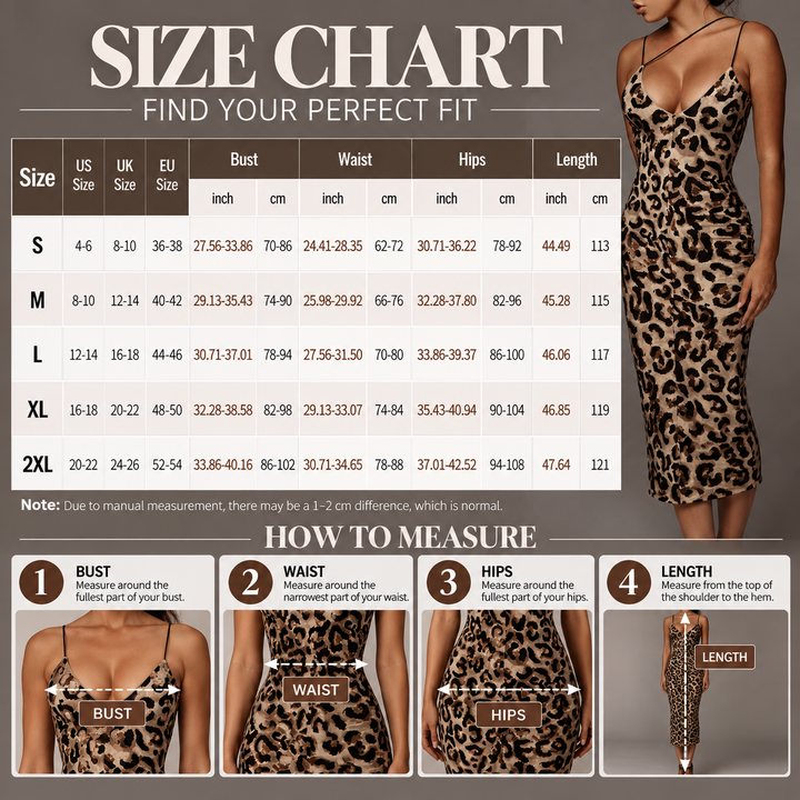 Leopard Print Bodycon Maxi Dress