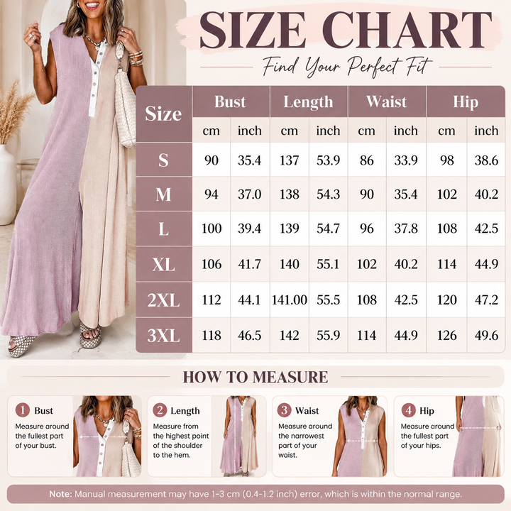 Sleeveless Color Block Wide-Leg Jumpsuit